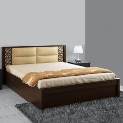 Eduardo Upholstered King Size Bed in Grey Colour